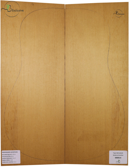 Tapa Adirondack Torrefactada Nº 000014 Guitarra Acústica MB Exclusive