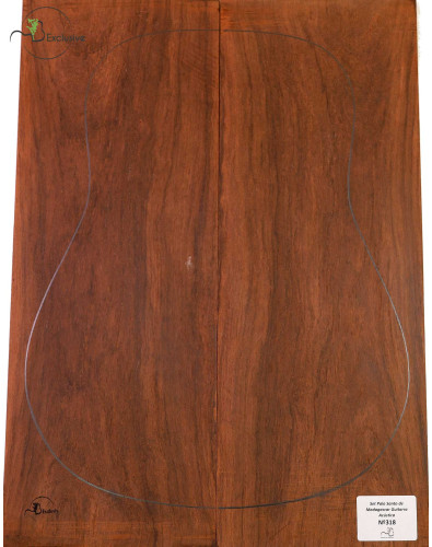 Madagascar Rosewood Set No. 318 for Acoustical Guitar MB Exclusive