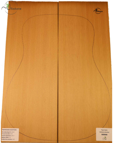 Red Cedar Acoustic Guitar Top MB Exclusive Nº 000068