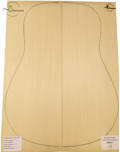 Table Épicéa Européen Nº 000011 Guitare Classique/Acoustique MB Exclusive