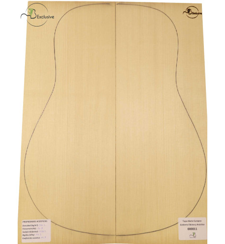 Table Épicéa Européen Nº 000011 Guitare Classique/Acoustique MB Exclusive