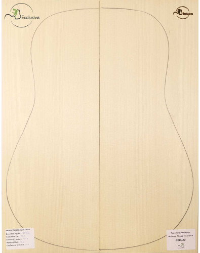 Table Épicéa Européen Nº 000020 Guitare Classique/Acoustique MB Exclusive