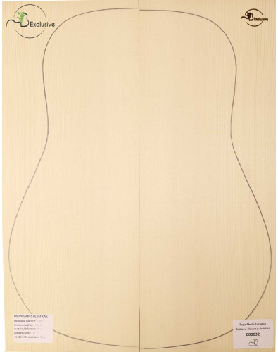 Table Épicéa Européen Nº 000032 Guitare Classique/Acoustique MB Exclusive