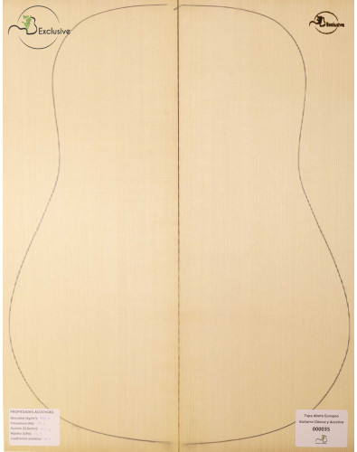 Table Épicéa Européen Nº 000035 Guitare Classique/Acoustique MB Exclusive