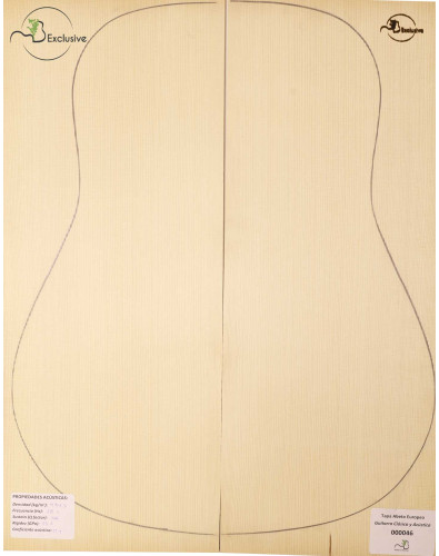 Table Épicéa Européen Nº 000046 Guitare Classique/Acoustique MB Exclusive