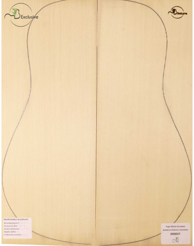Tapa Abeto Europeo Nº 000047 Guitarra Clásica/Acústica MB Exclusive