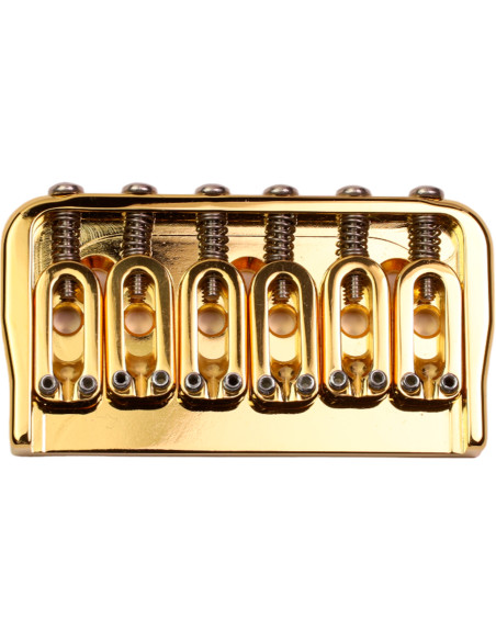 6 String Fixed Guitar Bridge .175 Gold Hipshot