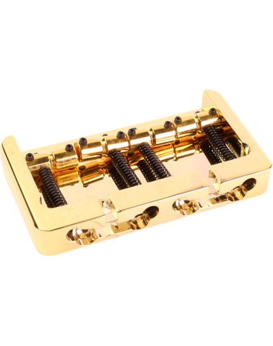 Puente Bajo 4 Cuerdas Estilo Fender 5 Tornillos Aluminio Oro Hipshot 2