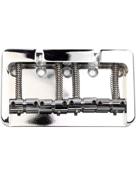 4 String Bass Fender Style Mount 5 Hole Aluminum Chrome Bridge