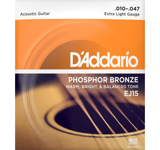 Juego Cuerdas D'Addario Acústica EJ15...