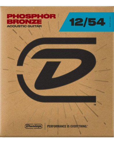 Juego Cuerdas Dunlop Phosphor Bronze 92/8 Light 12-54 acústica