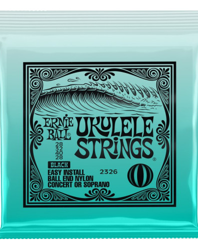 Juego de Cuerdas Ernie Ball Ukelele Concert / Soprano Negro