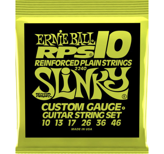 Juego de Cuerdas Ernie Ball Guitarra Eléctrica Slinky Regular RPS 10-46