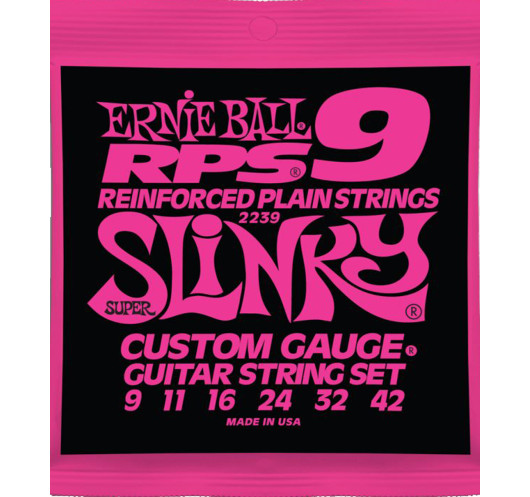 Juego de Cuerdas Ernie Ball Guitarra Eléctrica Super Slinky Planas RPS 9-42