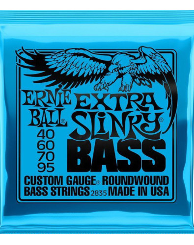 Juego de Cuerdas Ernie Ball Bajo Eléctrico Slinky Extra 40-95