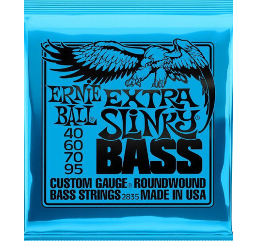 Juego de Cuerdas Ernie Ball Bajo Eléctrico Slinky Extra 40-95