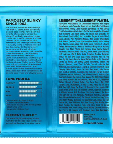 Juego de Cuerdas Ernie Ball Bajo Eléctrico Slinky Extra 40-95 2