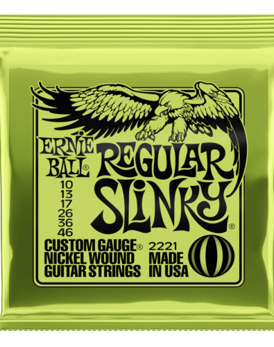 Juego de Cuerdas Ernie Ball Guitarra Eléctrica Slinky Regular 10-46