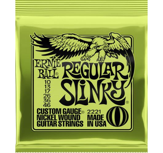 Juego de Cuerdas Ernie Ball Guitarra Eléctrica Slinky Regular 10-46