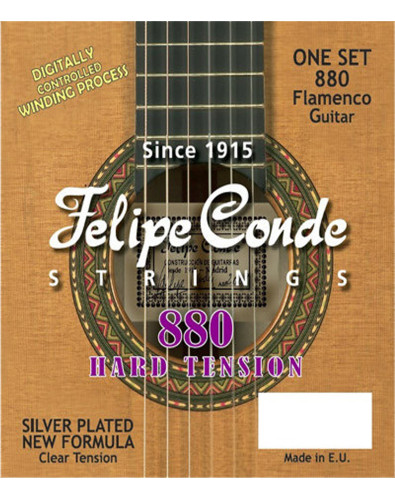 Juego Cuerdas Guitarra Flamenca Felipe Conde Tensión Fuerte 880