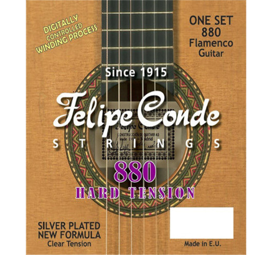 Juego Cuerdas Guitarra Flamenca Felipe Conde Tensión Fuerte 880