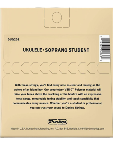 Juego Cuerdas Ukelele Soprano Student Dunlop