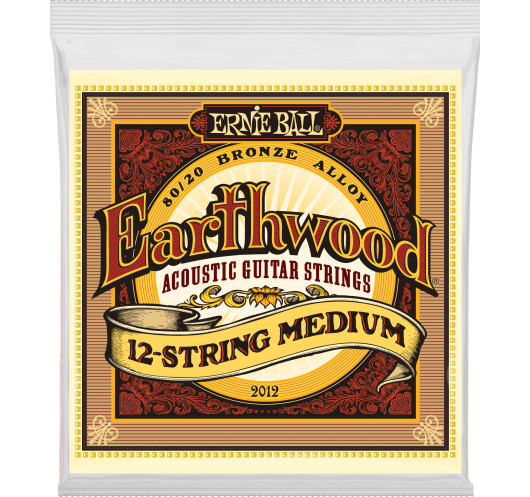 Juego de Cuerdas Ernie Ball Guitarra Acústica 12 cuerdas Earthwood Light 11-52