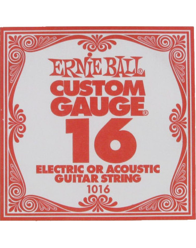 Cuerda Ernie Ball Guitarra Eléctrica / Acústica Plana 016