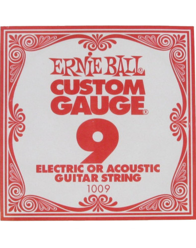 Cuerda Ernie Ball Guitarra Eléctrica / Acústica Plana 009