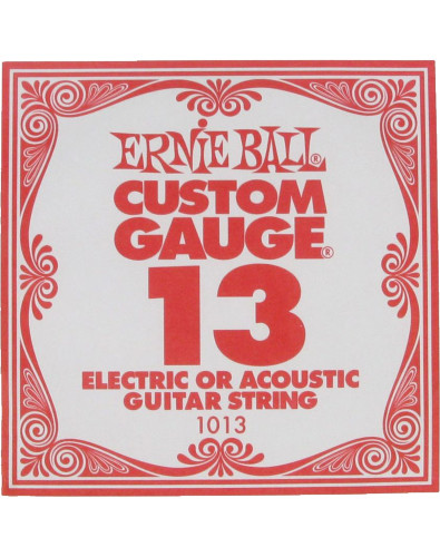 Cuerda Ernie Ball Guitarra Eléctrica / Acústica Plana 0.13