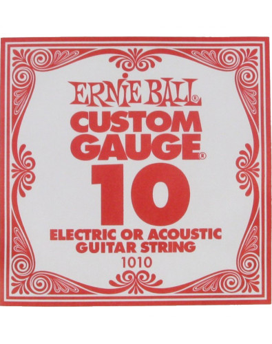 Cuerda Ernie Ball Guitarra Eléctrica / Acústica Plana 0.10