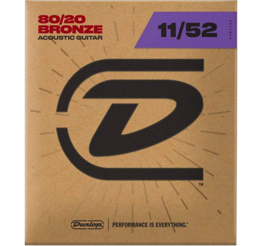 Juego Cuerdas Dunlop 80/20 Bronze Medium Light 11-52 acústica