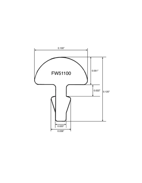 Rollo Trastes Jescar 2,54 mm