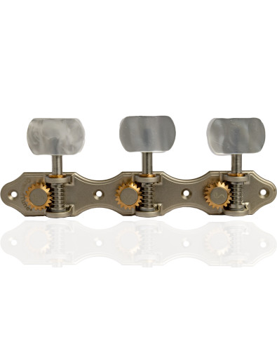 Clavijero Schaller GrandTune Classic Hauser Perla Satinado con Palometa Blanca y Poste Blanco