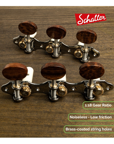 Clavijero Schaller GrandTune Classic Hauser Rutenio con Palometa Snakewood y Poste Blanco 2