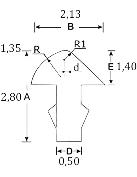 Set Trastes Asimétricos Sintoms 2,1 mm