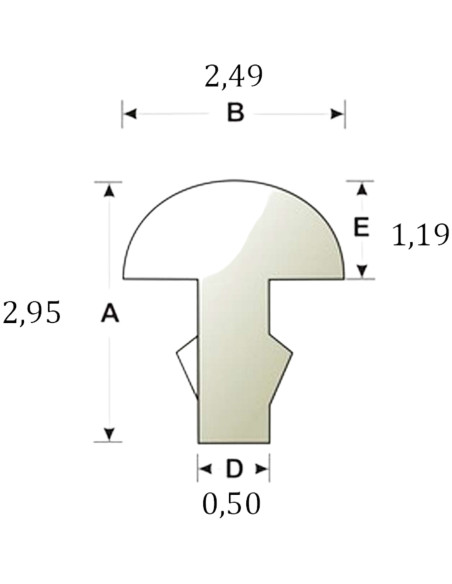 Trastes Sintoms Alpaca extra duro 2,4 mm