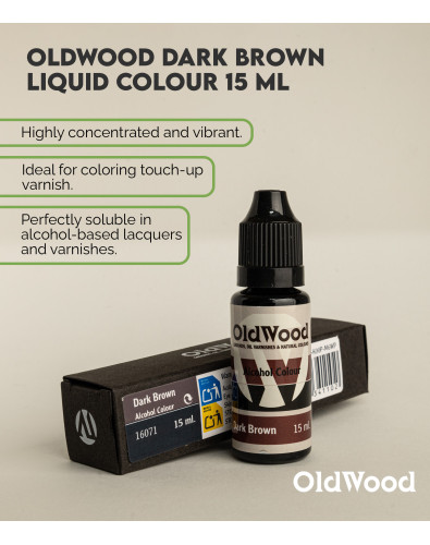 OldWood Teinture Concentrée à l'Alcool Brun Foncé 15 ml 2
