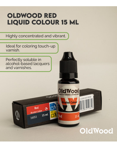 Tinte Concentrado al Alcohol OldWood Rojo 15 ml 2