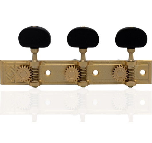 Aparicio Classical Guitar Machine Head Coruña Model 24K Matte Gold/Ebony