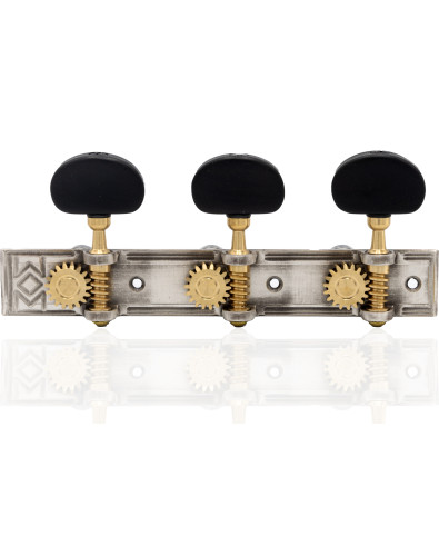 Aparicio Classical Guitar Machine Head Coruña Model Sterling Silver/Ebony