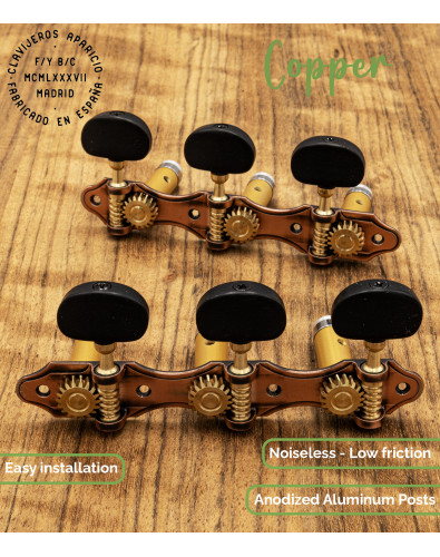 Clavijero Aparicio Guitarra Clásica Modelo Murcia Cobre/Ébano 2