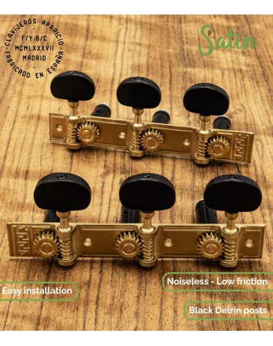 Aparicio Classical Guitar Machine Head Vigo Model Satin/Ebony 2