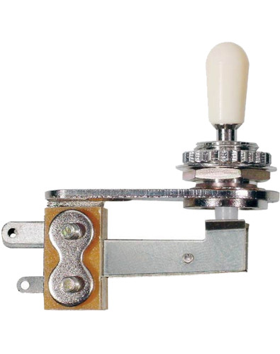 Angled chrome toggle switch...