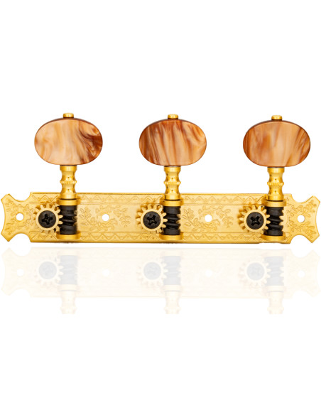 Gotoh Classical Guitar Machine Head Gold with Copper Knob and White Post 35G620/2R-GG