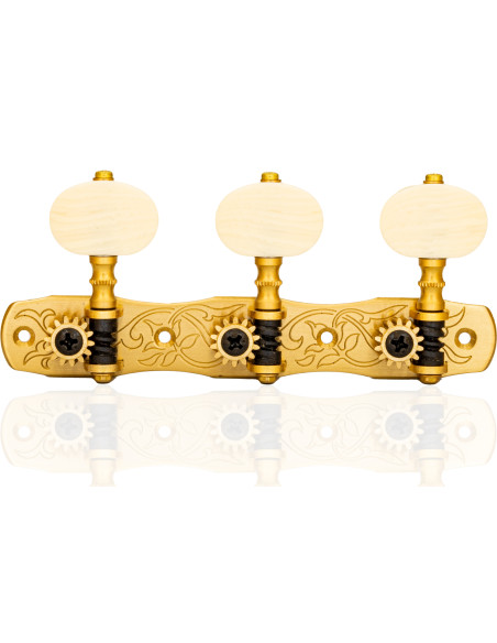 Gotoh Machine Head Classical Guitar Brass with Ivory Coloured Knobs and White Post 35G1800/2M-SB