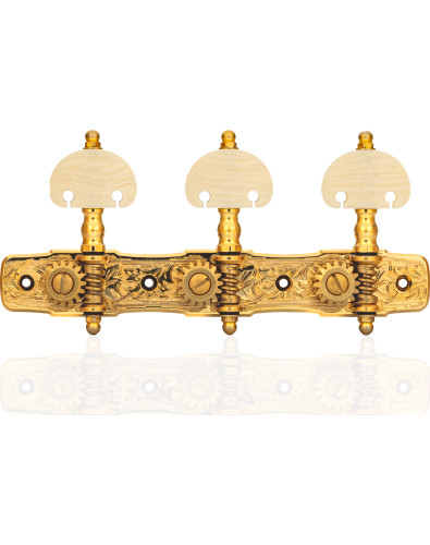 Gotoh Machine Head Classical Guitar X-Gold with Ivory Coloured Knobs and Aluminum Post 35AR510C/KM-GG