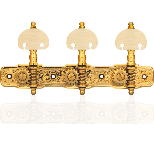 Gotoh Machine Head Classical Guitar X-Gold with Ivory Coloured Knobs and Aluminum Post 35AR510C/KM-GG