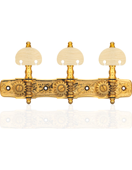 Gotoh Machine Head Classical Guitar X-Gold with Ivory Coloured Knobs and Aluminum Post 35AR510C/KM-GG