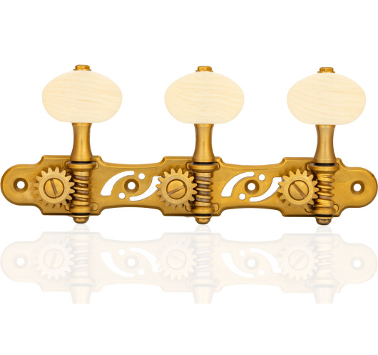 Gotoh Machine Head Classical Guitar X-Gold with Ivory Coloured Knobs and Aluminum Post 35AR510S/P-XG